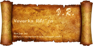 Veverka Róza névjegykártya